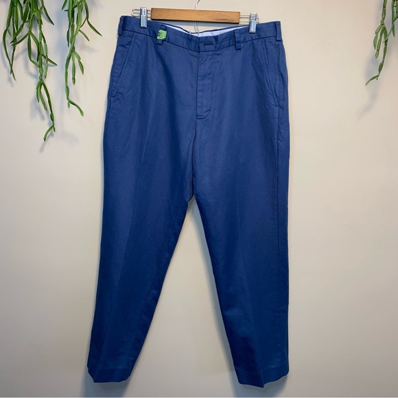 Brooks Brothers Other - Brooks Brothers | Baird McNutt Linen Blue Clark Pants 34x30
